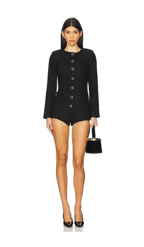 Olivia tweed romper en color talla L en - Black. Talla L (también en M, S, XS, XXS) - MAJORELLE - Modalova