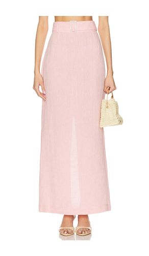 Falda maxi lápiz con cinturón. en color rubor talla 2 en - Blush. Talla 2 (también en 4, 6, 8) - MATTHEW BRUCH - Modalova