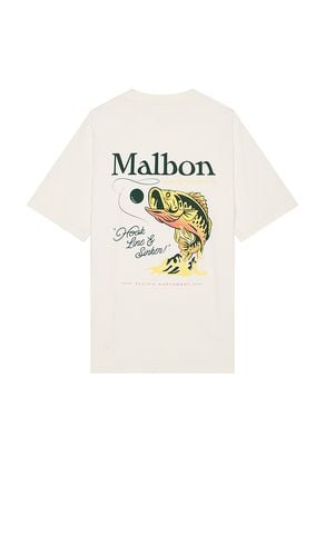 Camiseta sinker en color crema talla L en - Cream. Talla L (también en M, S) - Malbon Golf - Modalova