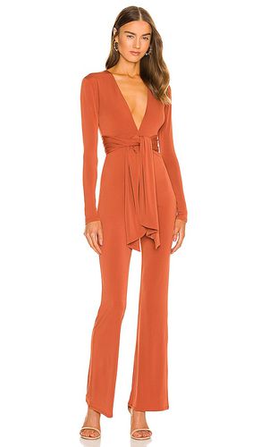 X revolve janet jumpsuit en color burnt orange talla L en - Burnt Orange. Talla L (también en M) - Michael Costello - Modalova