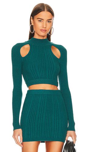 X revolve nadra raglan cut out sweater en color azul cerceta talla L en - Teal. Talla L (también - Michael Costello - Modalova