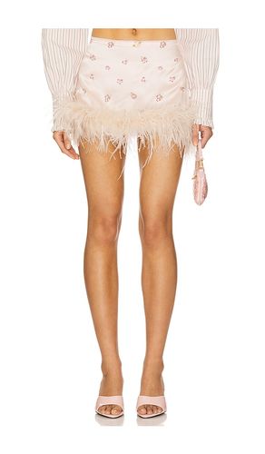 Mini Skirt With Feathers in . Size L. Also in M, S - Milkwhite - Modalova