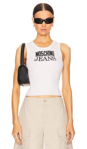 Camiseta tirantes en color blanco talla L en - White. Talla L (también en M, S, XS) - Moschino Jeans - Modalova