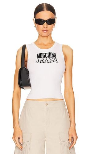 Camiseta tirantes en color blanco talla L en - White. Talla L (también en M, XS) - Moschino Jeans - Modalova