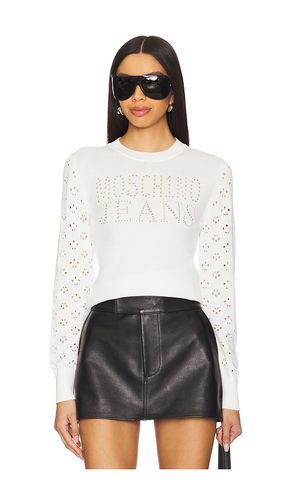 Top manga larga en color talla L en - White. Talla L (también en M, S, XS) - Moschino Jeans - Modalova