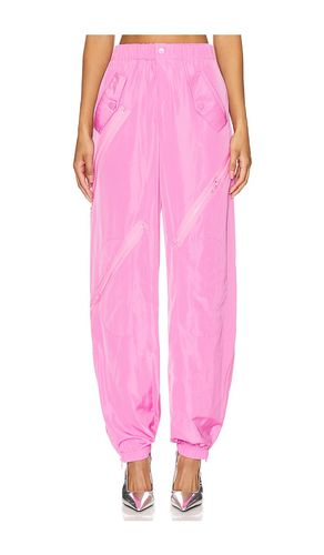 Diagonal zipper pants en color talla 0 en - Pink. Talla 0 (también en 2, 4, 6) - Monse - Modalova
