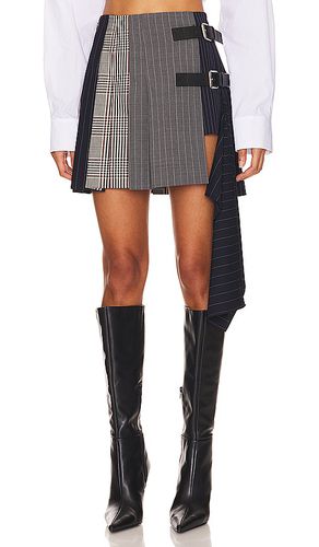 Minifalda plisada con patchwork en color negro talla 10 en - Black. Talla 10 (también en 2, 6, 8) - Monse - Modalova