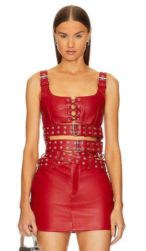 Double Belted Leather Bra Top in . Size 2 - Monse - Modalova