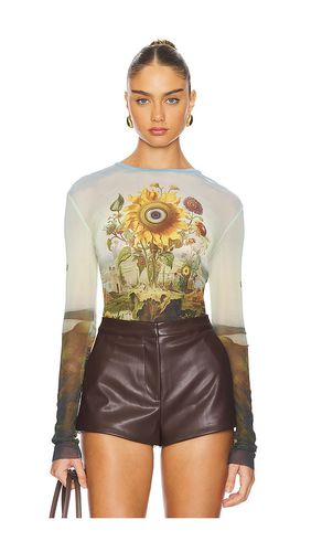 Printed Mesh Top in . Taglia S, XS - Monse - Modalova