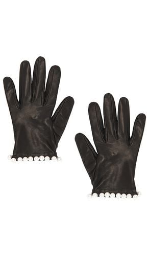 Short Leather Gloves With Pearls in . Size 7, 7.5, 8 - MANOKHI - Modalova