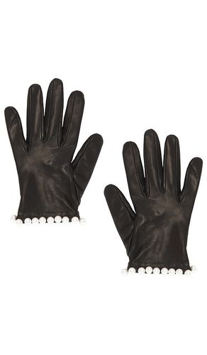 Short Leather Gloves With Pearls in . Taglia 7, 7.5, 8 - MANOKHI - Modalova