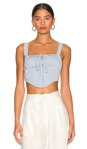 Tina ruched corset top en color bebe azul talla S en - Baby Blue. Talla S (también en XXS) - MORE TO COME - Modalova