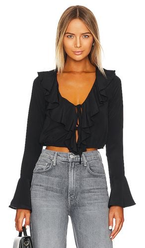 Denise ruffle tie top en color talla XS en - Black. Talla XS (también en XXS) - MORE TO COME - Modalova