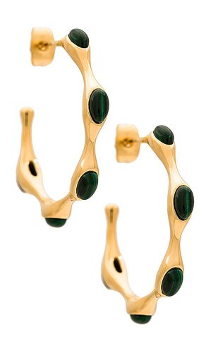Green Malachite Organic Shape Hoop Earrings in - Missoma - Modalova