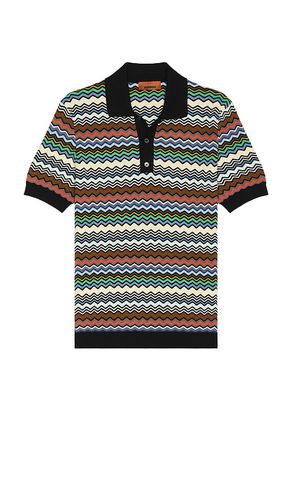 Short sleeve polo en color neutral talla 46 en - Neutral. Talla 46 (también en 48, 50, 52) - Missoni - Modalova