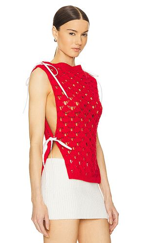 Chunky crochet top en color talla 40/S en - Red. Talla 40/S (también en 38/XS, 44/L) - MSGM - Modalova