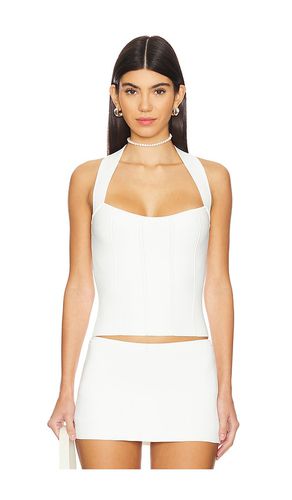 The knit halter top en color blanco talla M en - White. Talla M (también en S, XS) - Mirror Palais - Modalova