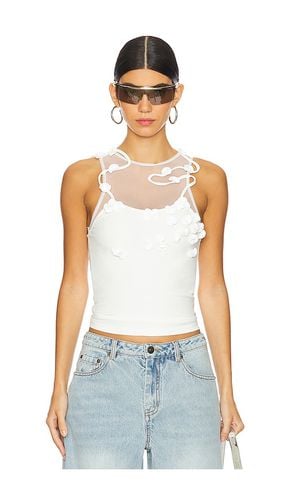 Top sin mangas vine flowers en color talla L en - White. Talla L (también en M, S, XS) - MARRKNULL - Modalova