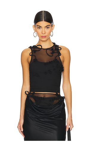 Top sin mangas vine flowers en color talla L en - Black. Talla L (también en M, S) - MARRKNULL - Modalova