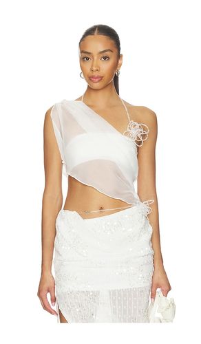 Asymmetric Beaded Chiffon Top in . Taglia XS. Also in S, L - MARRKNULL - Modalova
