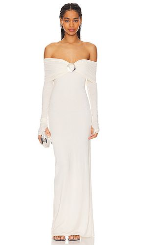 Vestido largo con hebilla amara en color talla M en - White. Talla M (también en S, XL, XS) - MANURI - Modalova