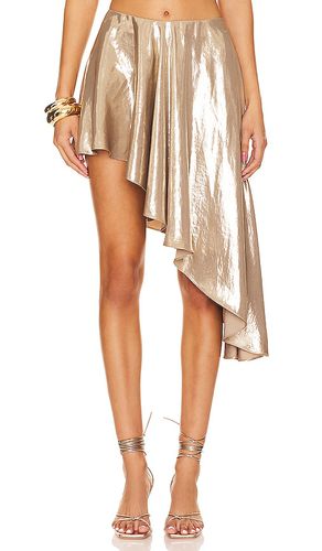 Falda midi asymmetrical cut out en color bronce metálico talla L en - Metallic Bronze. Talla L (también e - My Beachy Side - Modalova