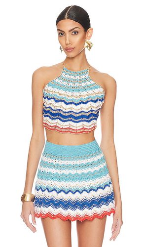 Hand Crochet Chevron Pattern Crop Top in . Taglia XS-S - My Beachy Side - Modalova