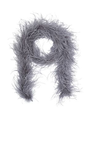 Feather boa en color gris talla all en - Grey. Talla all - Norma Kamali - Modalova