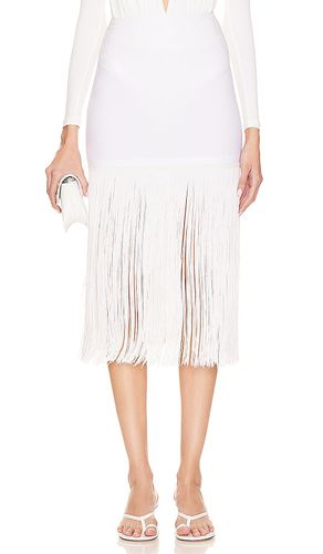 Minifalda con flecos en color blanco talla L en - White. Talla L (también en M, S, XL, XS, XXS) - Norma Kamali - Modalova
