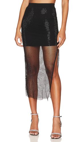 Dayana Crystal Fishnet Midi Skirt in . Size 6 - NICHOLAS - Modalova