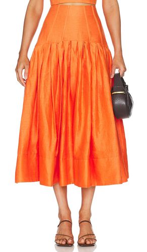 Falda midi con corsé aniyah en color naranja talla 0 en - Orange. Talla 0 (también en 10, 12, 2, 6, 8) - NICHOLAS - Modalova