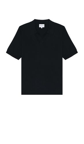 Leif cotton linen polo en color negro talla L en - Black. Talla L (también en M, XL/1X) - Norse Projects - Modalova