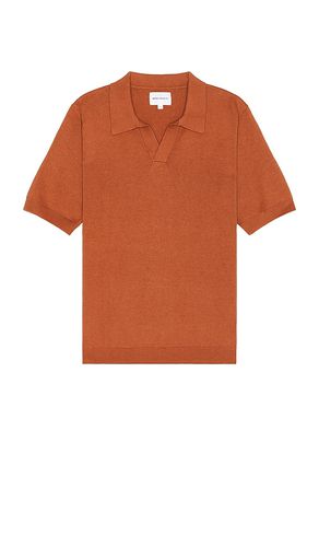 Leif cotton linen polo en color óxido talla L en - Rust. Talla L (también en M, S, XL/1X) - Norse Projects - Modalova