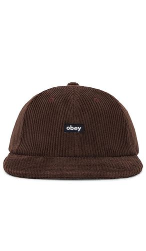 Cord Label 6 Panel Strapback Hat in - Obey - Modalova