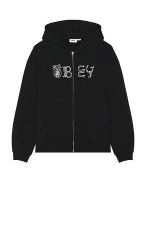 Woodcut Extra Heavy Zip Hoodie in . Size M, S, XL - Obey - Modalova