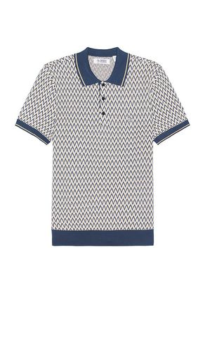 Jacquard sweater polo en color azul talla M en - Blue. Talla M (también en S) - Original Penguin - Modalova