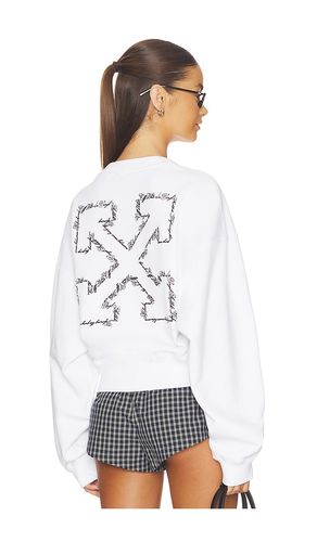 OFF- Embroidered Arrow Script Sweatshirt in . Size S. Also in XS - OFF-WHITE - Modalova