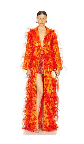 Vestido camisero de plumas draie en color talla M en - Orange. Talla M (también en S, XS) - Onalaja - Modalova