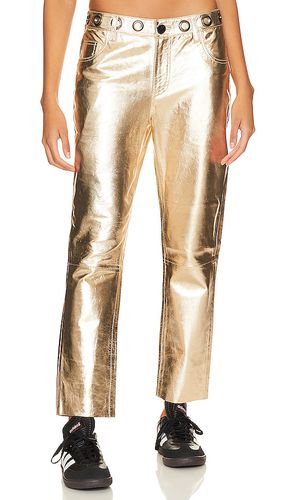 Pantalones cuero heart break en color oro metálico talla XS en - Metallic Gold. Talla XS (también en XXS) - One Teaspoon - Modalova