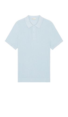 Cotton textured knit polo en color bebe azul talla L en - Baby Blue. Talla L (también en S) - onia - Modalova