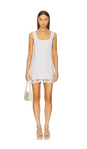 Minivestido air linen scallop en color talla L en - White. Talla L (también en S, XL) - onia - Modalova