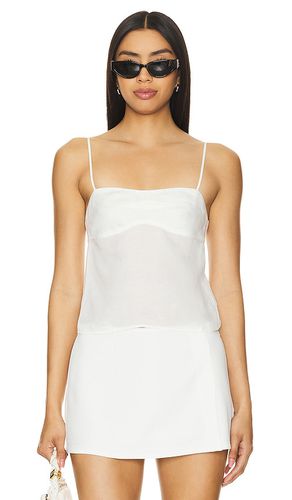 La camiseta de lino open back top en color talla 00 en - White. Talla 00 (también en 0, 2, 4) - onia - Modalova