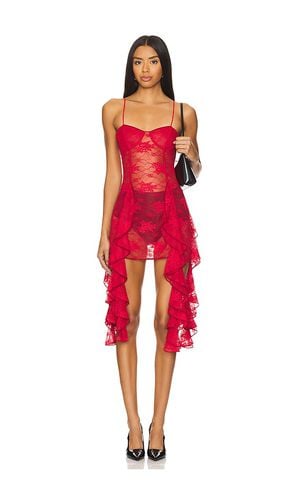 Soft Lace Volant Mini Dress in . Size M, S, XL - Oseree - Modalova