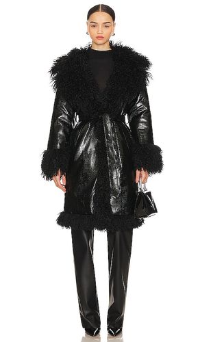 Abrigo piel sintética freya en color negro talla L en - Black. Talla L (también en S, XS) - OW Collection - Modalova