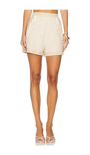 Embroidered Linen Shorts in . Size 2, 4, 6 - PatBO - Modalova