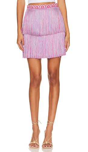 Minifalda con flecos en color rosado talla 0 en - Pink. Talla 0 (también en 2) - PatBO - Modalova