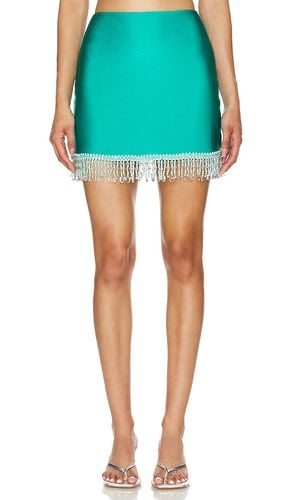 Minifalda beaded en color azul cerceta talla L en - Teal. Talla L (también en S, XL, XS) - PatBO - Modalova