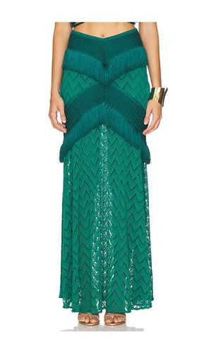 Falda maxi fringe trim en color verde oscuro talla 2 en - Dark Green. Talla 2 (también en 4, 8) - PatBO - Modalova