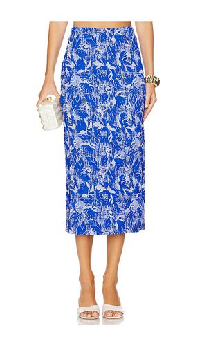 Falda midi stretch jacquard en color azul talla 10 en - Blue. Talla 10 (también en 2) - PatBO - Modalova