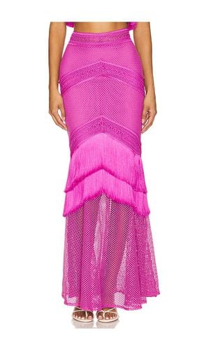 Falda maxi fringe en color fucsia talla 0 en - Fuchsia. Talla 0 (también en 10, 4) - PatBO - Modalova